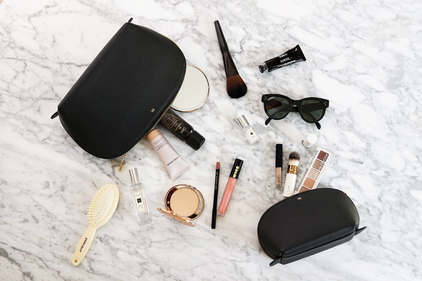 Cuyana Travel Set Trousse de maquillage noire