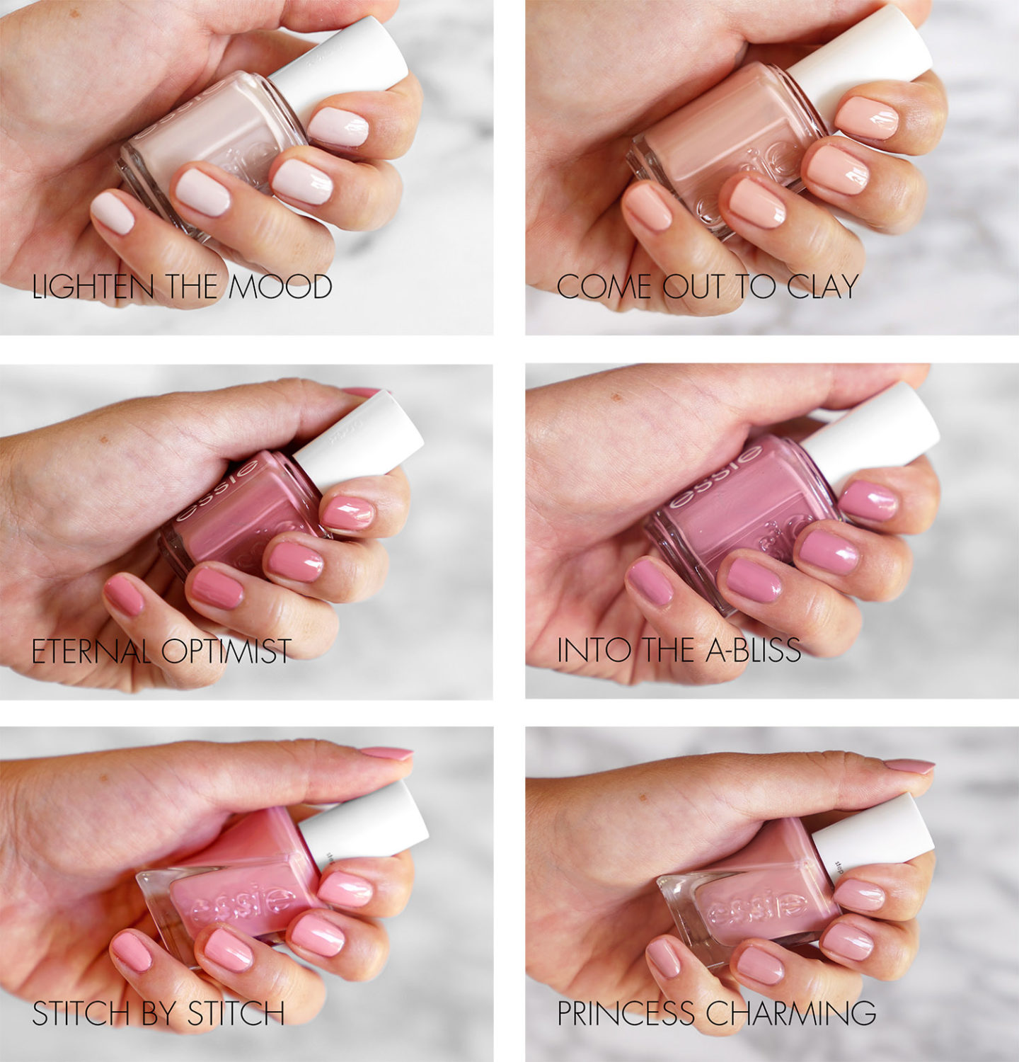 Essie Swatches Mauves Neutre Rose