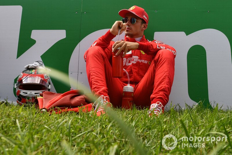 Charles Leclerc, Ferrari, sur la grille