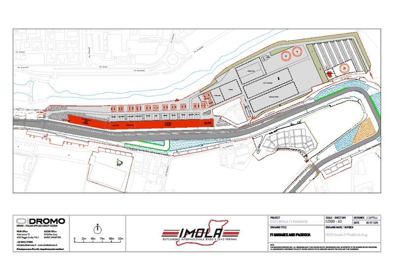 Changements de paddock et de garages Imola