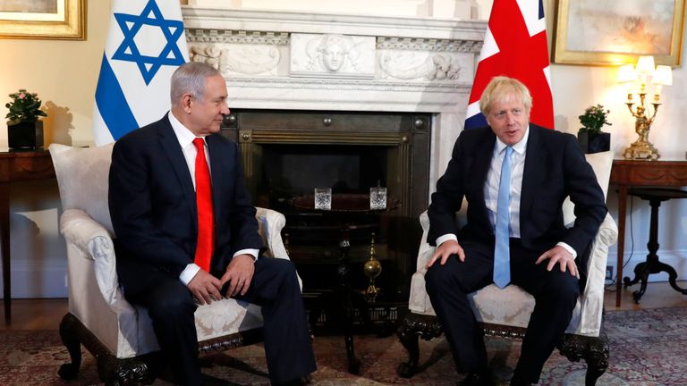 Boris Johnson et Benjamin Netanyahu