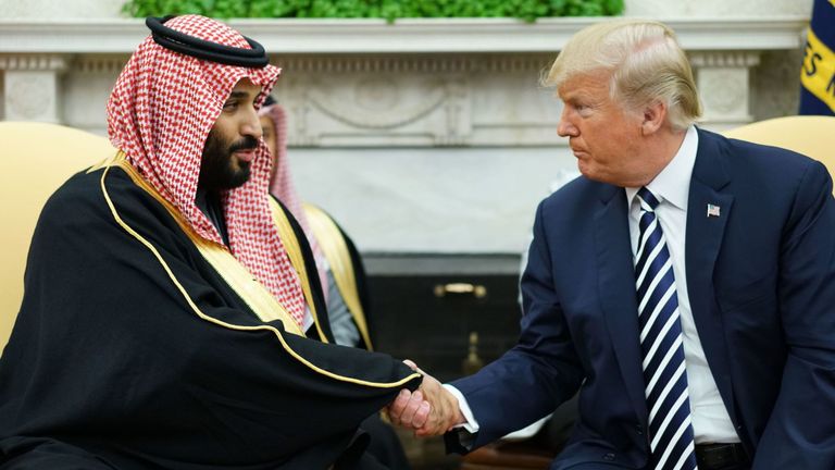 Donald Trump et le prince héritier saoudien Mohammed bin Salman