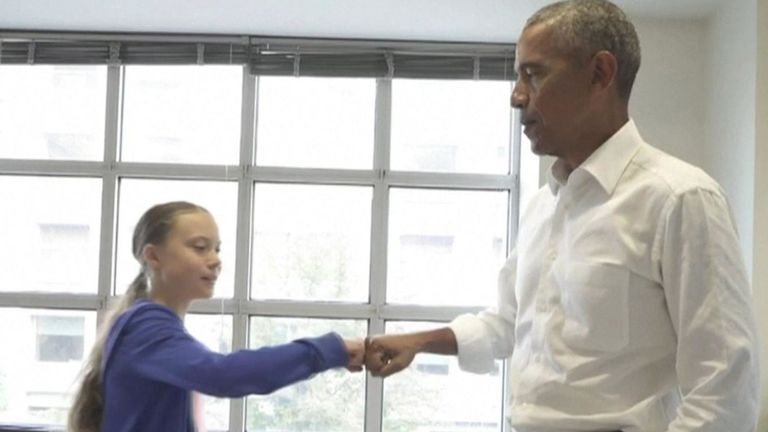 Greta Thunberg et Barack Obama forment "une équipe".