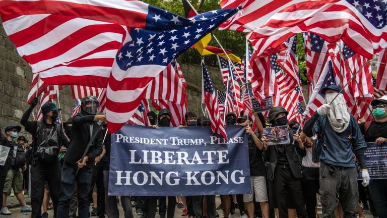 Manifestation anti-gouvernementale à Hong Kong