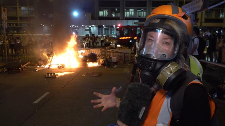 Alex Crawford reportage de Hong Kong toujours