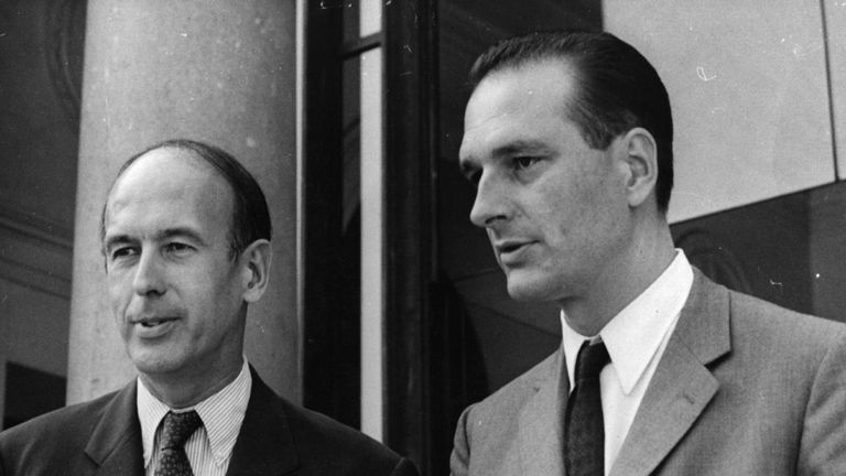 M. Chirac, à droite, était ministre des finances en 1969 