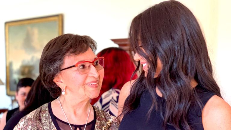 La duchesse de Sussex avec l'activiste Sophia Williams de Bryun