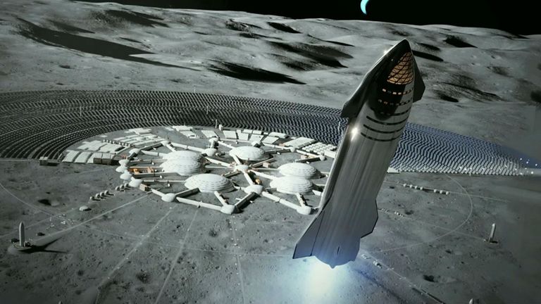 M. Musk a dit qu'il voulait construire une ville sur la lune, donnant cette image comme un prototype