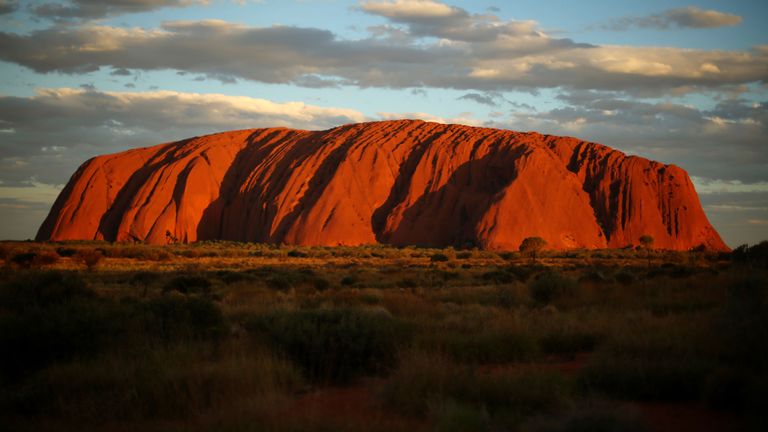 Coucher de soleil à Uluru en avril 2014