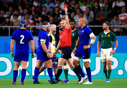 L’entraîneur italien Andrea Lovotti voit le rouge pour l’attaque lancée contre l’Afrique du Sud