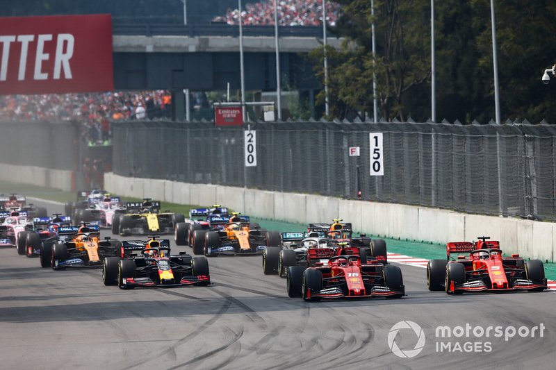 Charles Leclerc, Ferrari SF90 conduit Sebastian Vettel en début de course