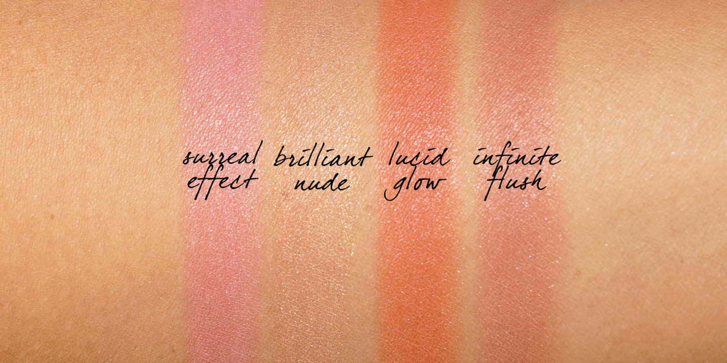 Éclairage d'ambiance de sablier Blush Quad Ghost swatches