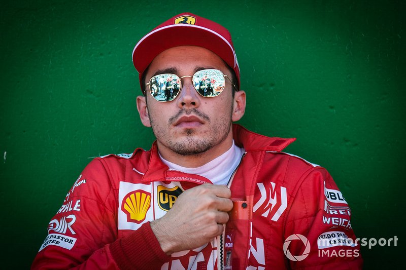 Charles Leclerc, Ferrari, sur la grille