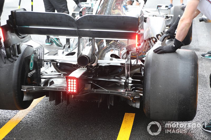 Mercedes F1 AMG W10, détail arrière