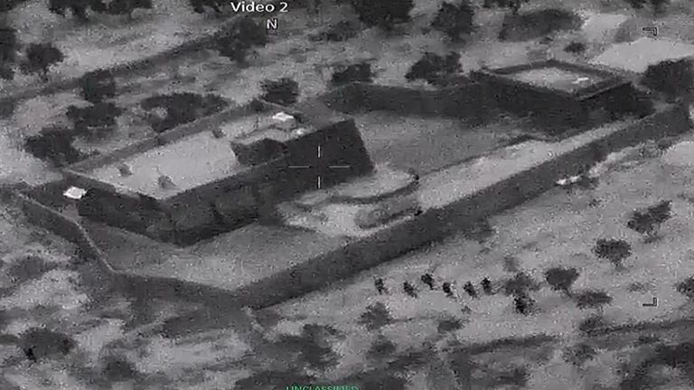 Les forces américaines se rapprochent du complexe d'Abu Bakr al Baghdadi. Pic: gouvernement américain
