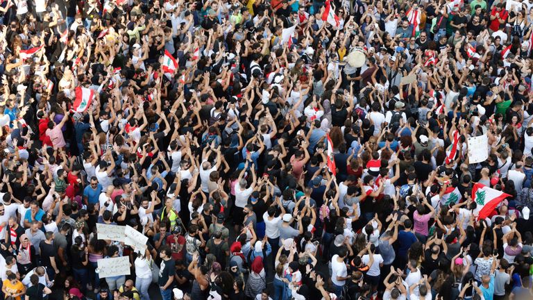 Une manifestation anti-gouvernementale à Beyrouth