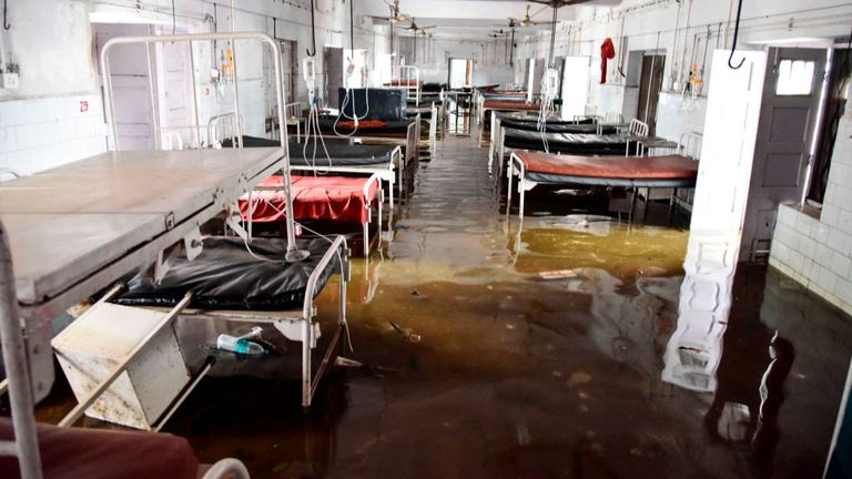 Un pavillon a été inondé au Collège médical et hôpital de Nalanda à Patna