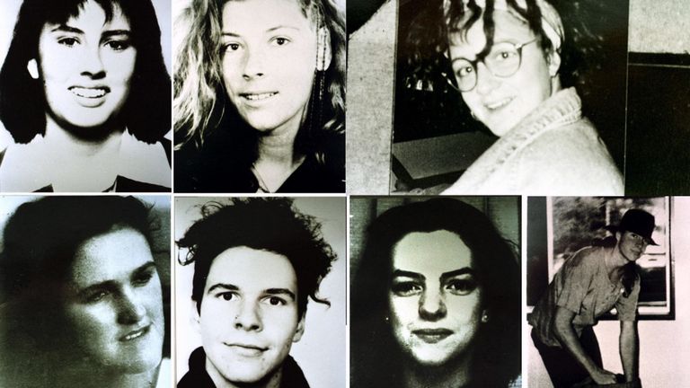 De haut en bas (De gauche à droite), Deborah Everest, Australie; Anja Habschied, Allemagne; Simone Schmidl, Allemagne;
Bottom (de gauche à droite) Joanne Walters, UK; Gabor Neugebauer, Allemagne; Caroline Clarke, UK; et James Gibson Australia. Victimes d'Ivan Milat