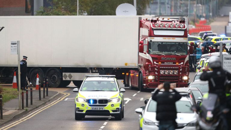 Camion retiré de la scène dans l'Essex
