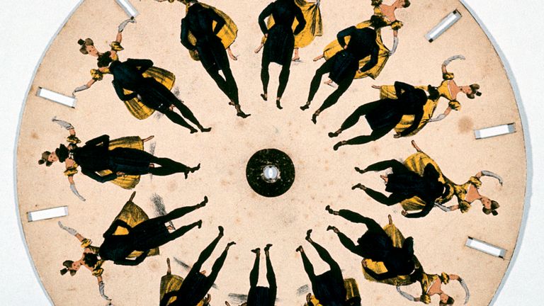 Le phénakistiscope est le premier exemple d’images en mouvement