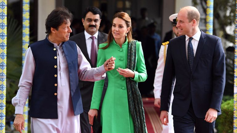 Prince William et Kate avec Imran Khan au Pakistan