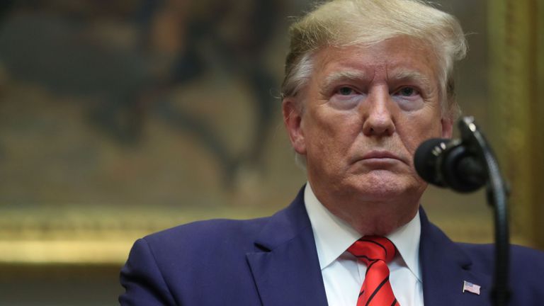 Le président Trump est actuellement au cœur d'une enquête de destitution mais nie tout acte répréhensible