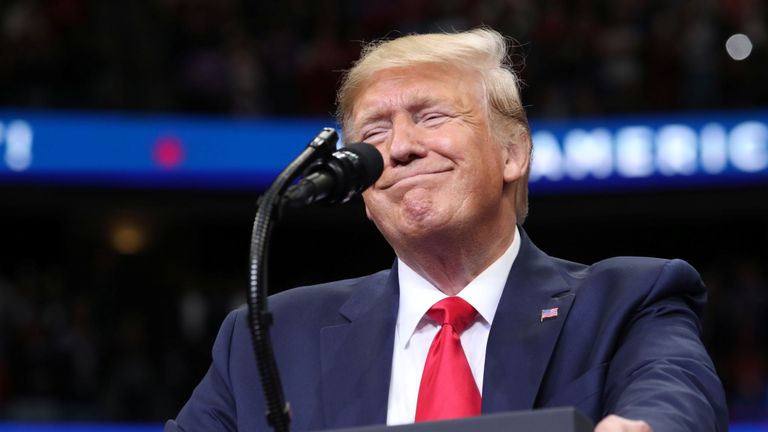 Donald Trump lors d'un rassemblement à Dallas, au Texas