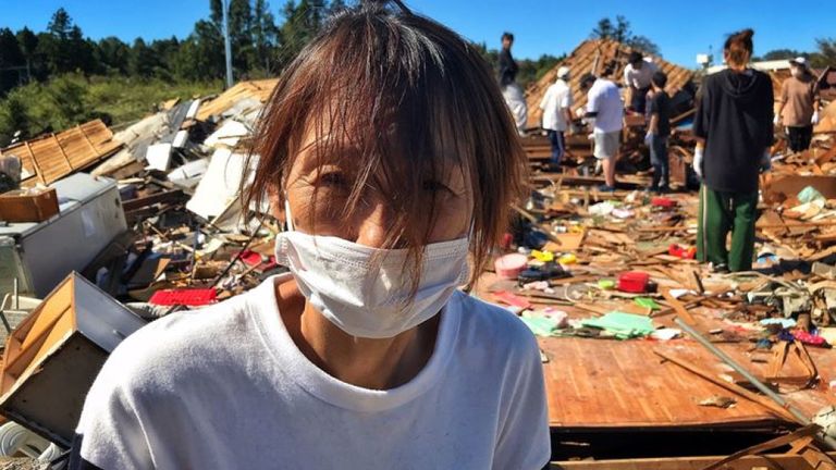 Kazumi Yarita. Elle et sa famille ont survécu au typhon au Japon. Pic: Petemilnes