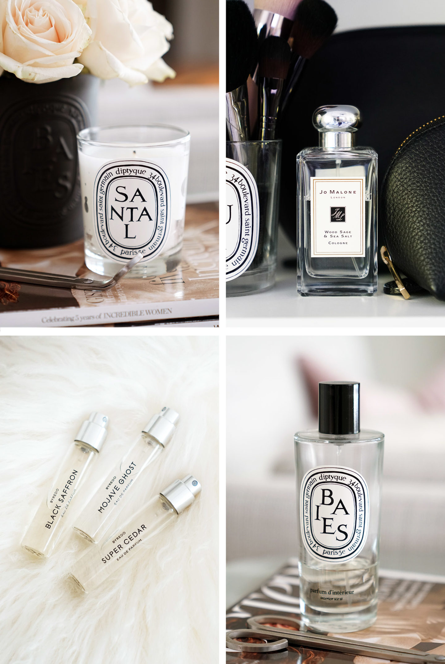 Favoris Diptyque, Jo Malone et Byredo