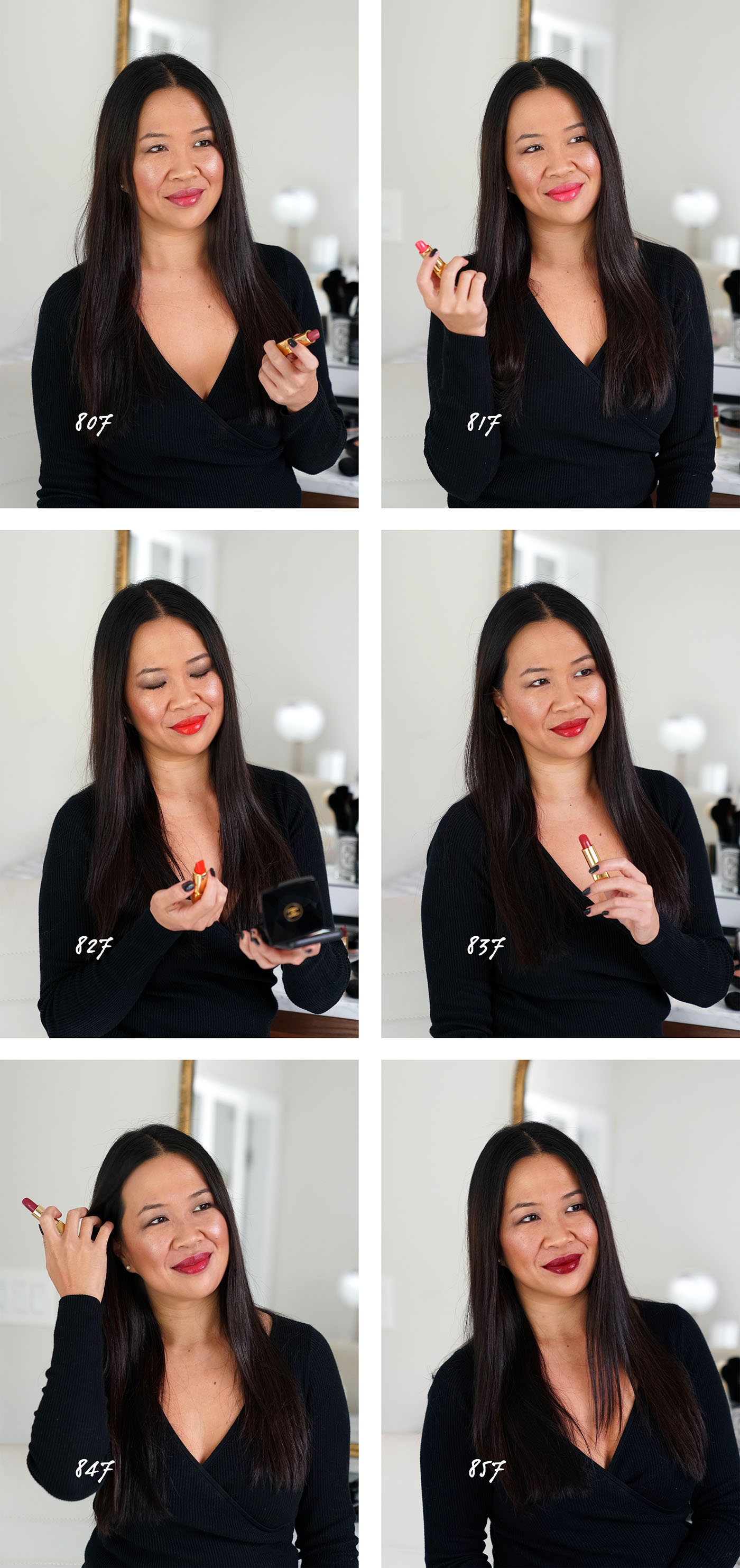 Échantillons de rouge à lèvres Chanel Holiday 2019 Rouge Allure