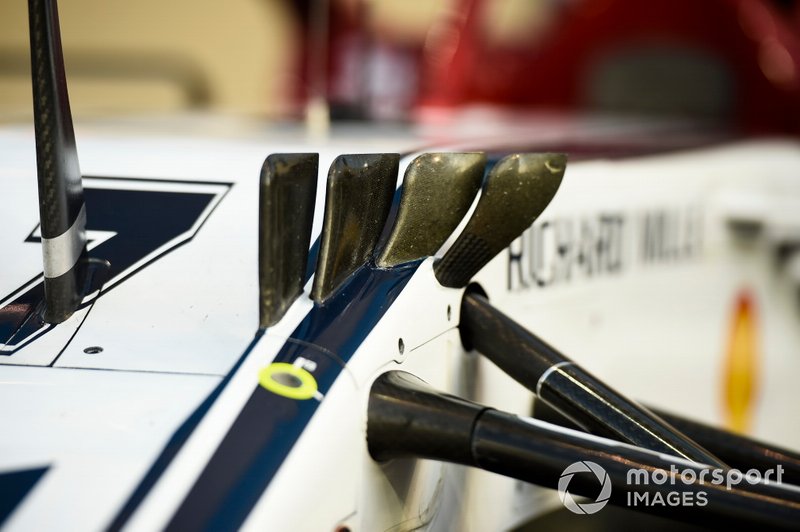Détail de la suspension avant Alfa Romeo Racing C38