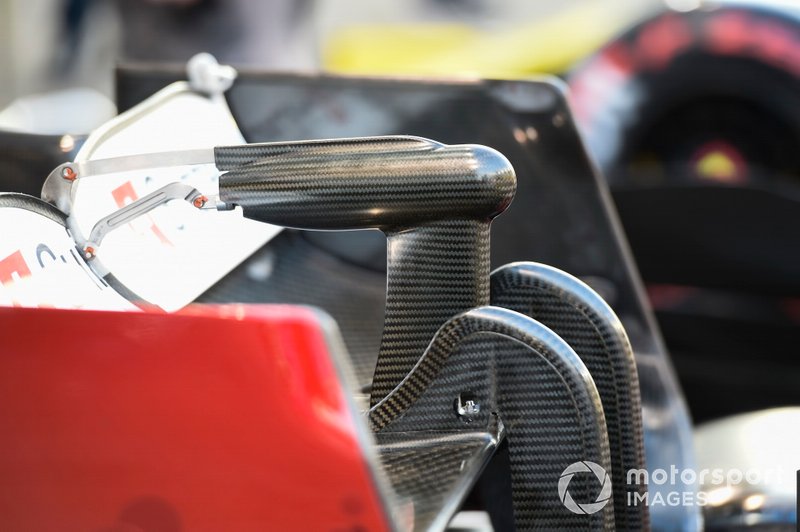 Détail de laileron arrière de lAlfa Romeo Racing C38