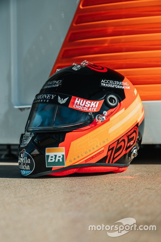Casque de Carlos Sainz Jr., McLaren