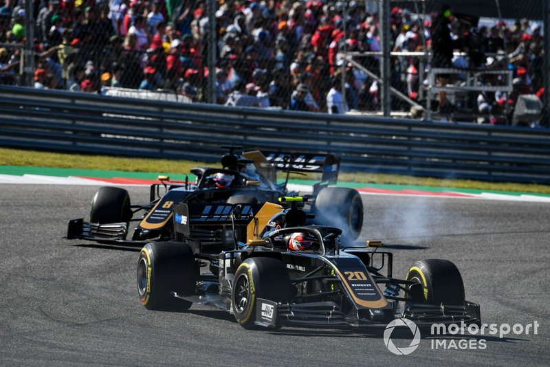 Kevin Magnussen, Haas VF-19, conduit Romain Grosjean, Haas VF-19 