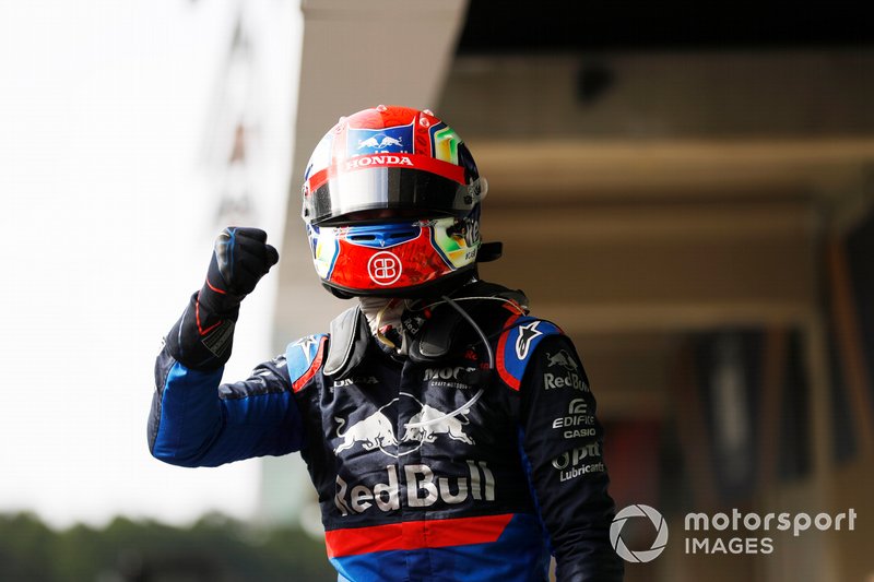 Pierre Gasly et Toro Rosso en fête au Parc Fermé 