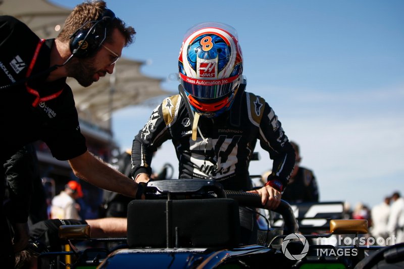 Romain Grosjean, Haas F1 Team, sur la grille