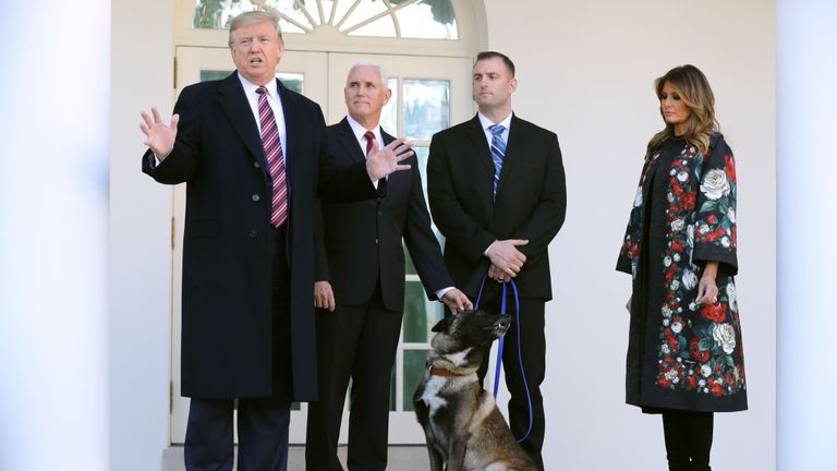 Conan le chien avec le président Trump