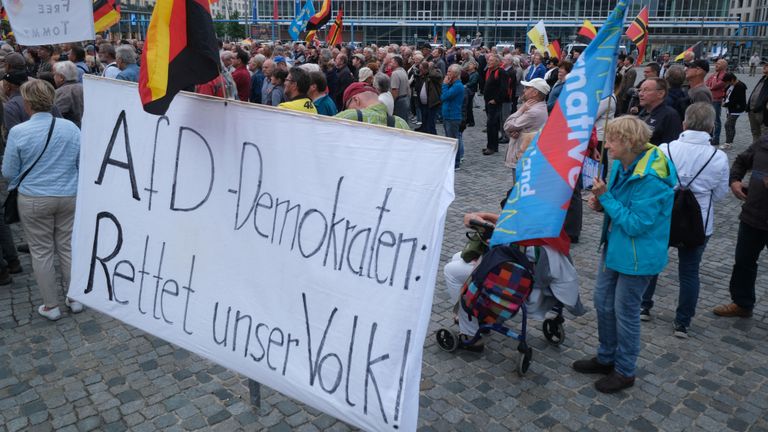 Le parti Alternative fur Deutscheland (AfD) a un fort soutien à Dresde