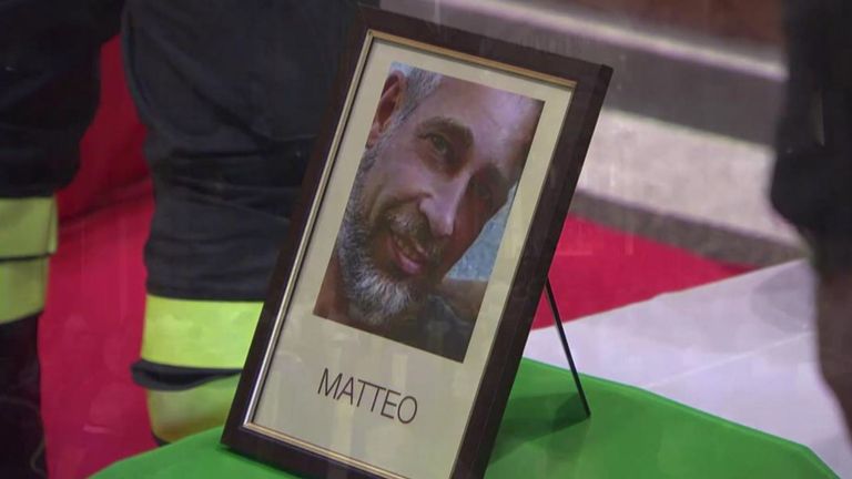Matteo Gastaldo et deux de ses collègues sont morts dans les explosions. Pic: Vigili del Fuoco