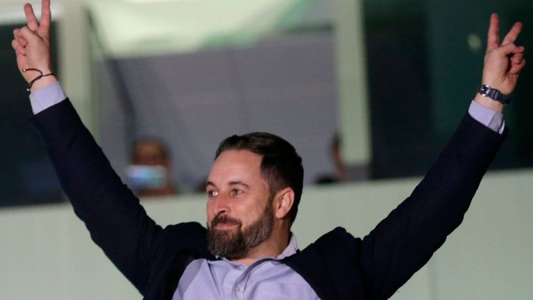 Chef du parti d'extrême droite Vox, Santiago Abascal