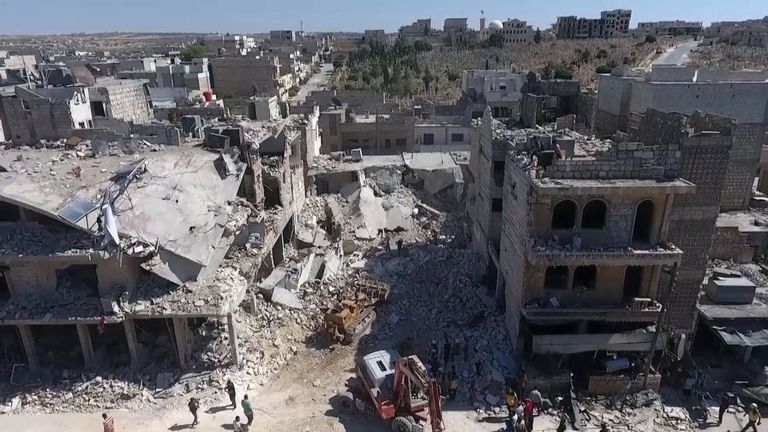 Une enquête de Sky News a rassemblé des preuves d'un bombardement systématique d'objectifs civils à Idlib, en Syrie