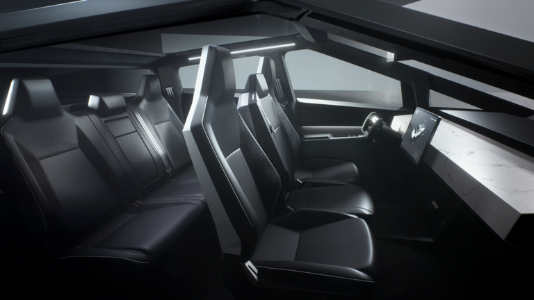 L'intérieur du Cybertruck. Pic: Tesla