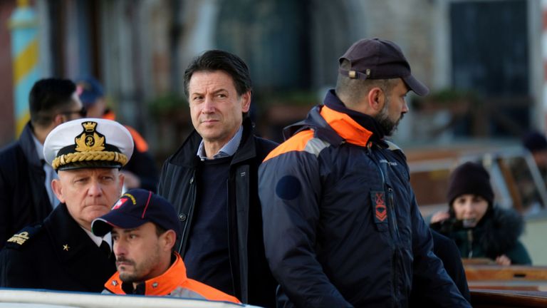 Le Premier ministre italien Giuseppe Conte à Venise