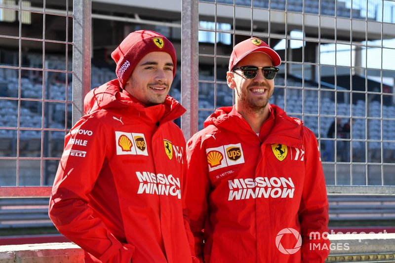 Charles Leclerc, Ferrari et Sebastian Vettel, Ferrari 