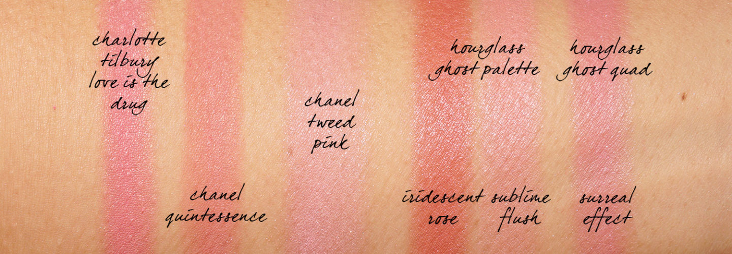 Comparaisons Chanel Tweed Pink Swatch