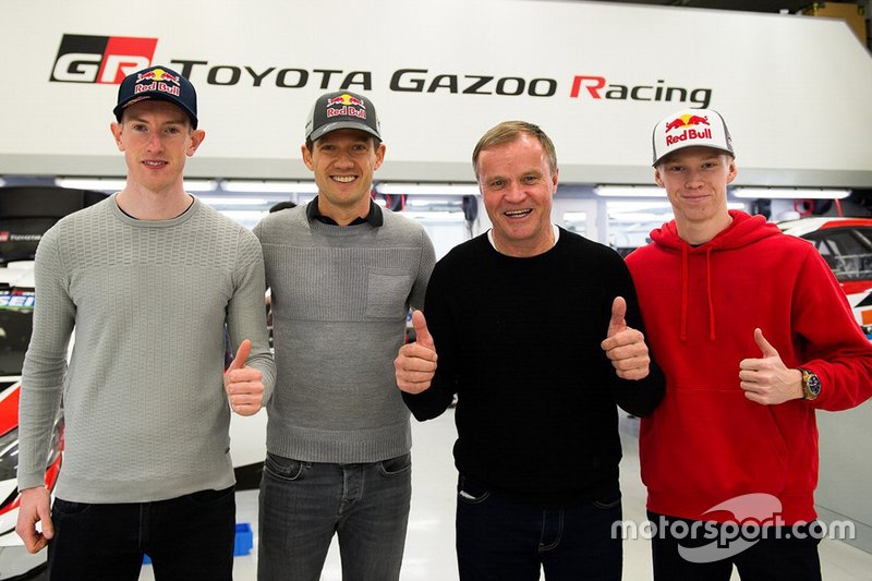 Elfyn Evans, Sébastien Ogier, Tommi Mäkinen et Kalle Rovanperä, Toyota Racing WRT