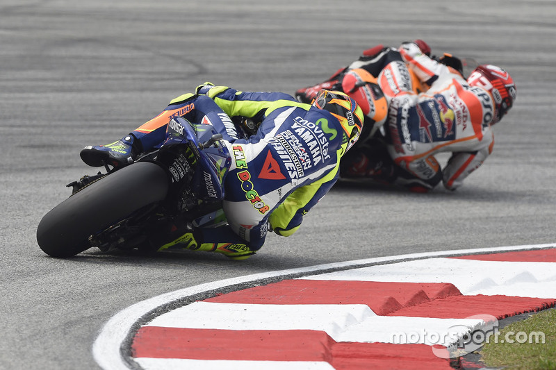Marc Marquez, Repsol Honda Team et Valentino Rossi, Yamaha Factory Racing