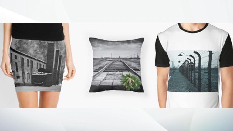 Les articles en vente comprennent une jupe et un coussin