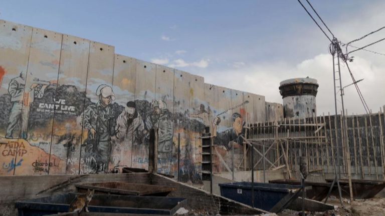 La barrière de séparation entre Israël et les territoires palestiniens