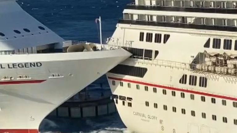 Au moins une personne a été blessée après l'écrasement de deux navires de Carnival Cruise Line dans un port de Cozumel, au Mexique.
